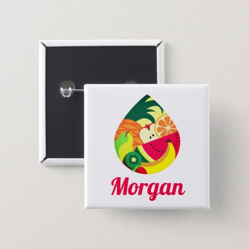   Modern Colorful Logo Add Your Company Name Fruit Button