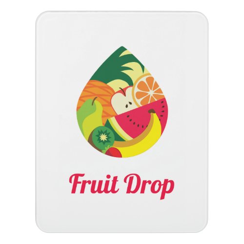   Modern Colorful Logo Add Your Company Name Fruit Door Sign