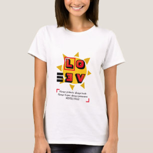 Modern Colorful LOVE NEVER FAILS 1 Cor 13 T-Shirt