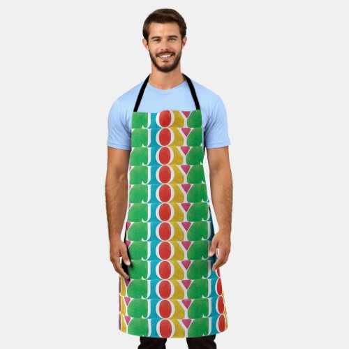 MODERN colorful LOVE PEACE JOY CHRISTMAS HOLIDAY Apron