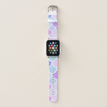 Modern Colorful Lovely Mermaid Seamless Pattern Apple Watch Band by LovePattern at Zazzle