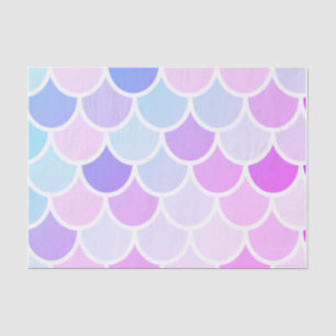 Modern Colorful Lovely Mermaid Seamless Pattern Tissue Paper