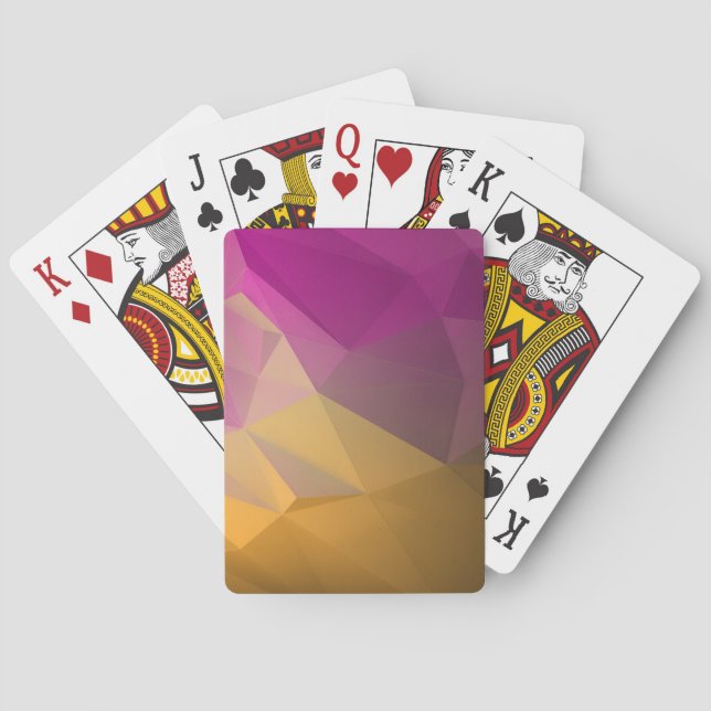 Modern Colorful Low-Poly Playing Cards (Back)