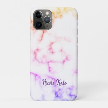 Modern Colorful Marble Iphone 11 Pro Case by Frankipeti at Zazzle