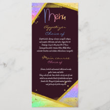 Modern Colorful Menu Card