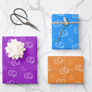 Modern Colorful Muslim Eid Party Wrapping Paper Sheets