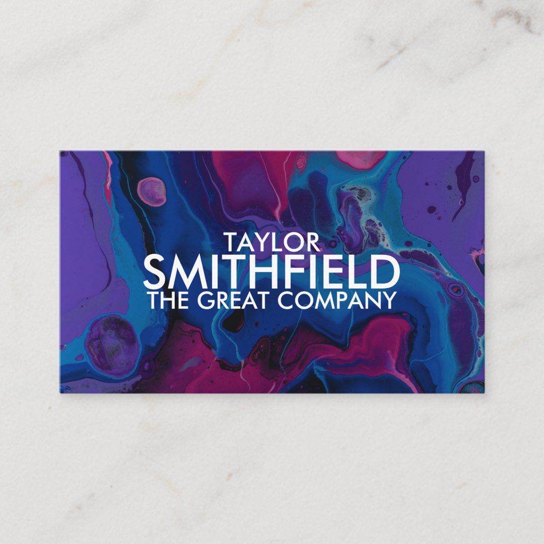 MODERN COLORFUL PAINT SPLATTER BUSINESS CARD Zazzle