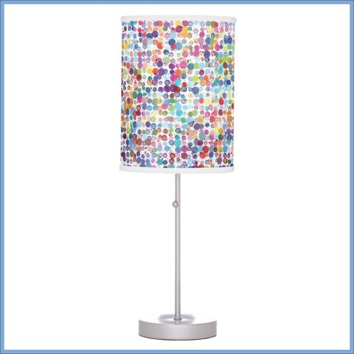 Modern Colorful Paint Splatter Table Lamp