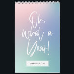 Modern colorful pastel rainbow photo calendar<br><div class="desc">Modern colorful pastel gradient rainbow photo calendar. A bright fun gift or for yourself. Ideal for a child's room. A great way to showcase your treasured photographs. Oh,  what a year!</div>