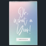 Modern colorful pastel rainbow photo calendar<br><div class="desc">Modern colorful pastel gradient rainbow photo calendar. A bright fun gift or for yourself. Ideal for a child's room. A great way to showcase your treasured photographs. Oh,  what a year!</div>