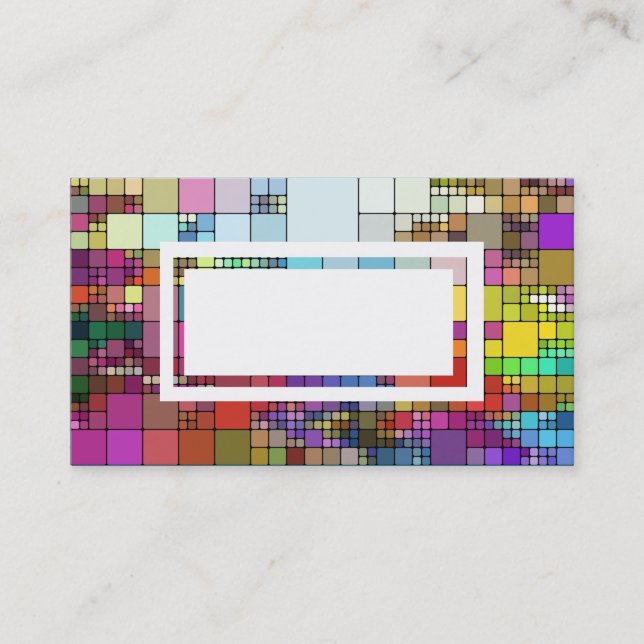 modern colorful pattern business card template (Front)