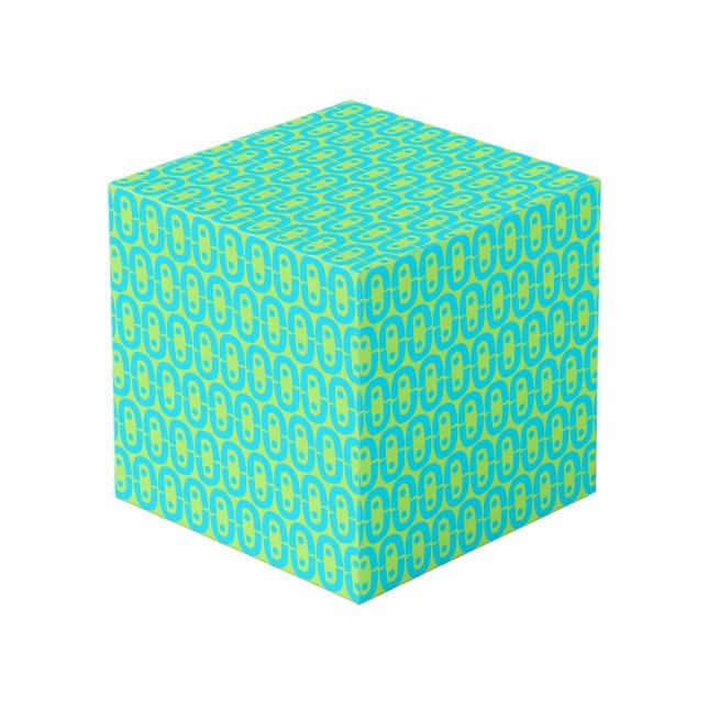 modern colorful pattern cube (Front Angled)