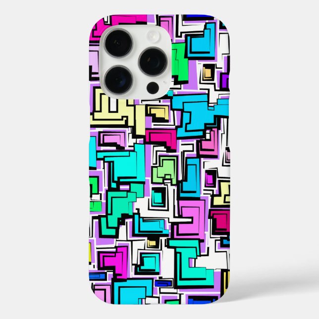 Modern Colorful Pattern Design Case-Mate iPhone Case (Back)