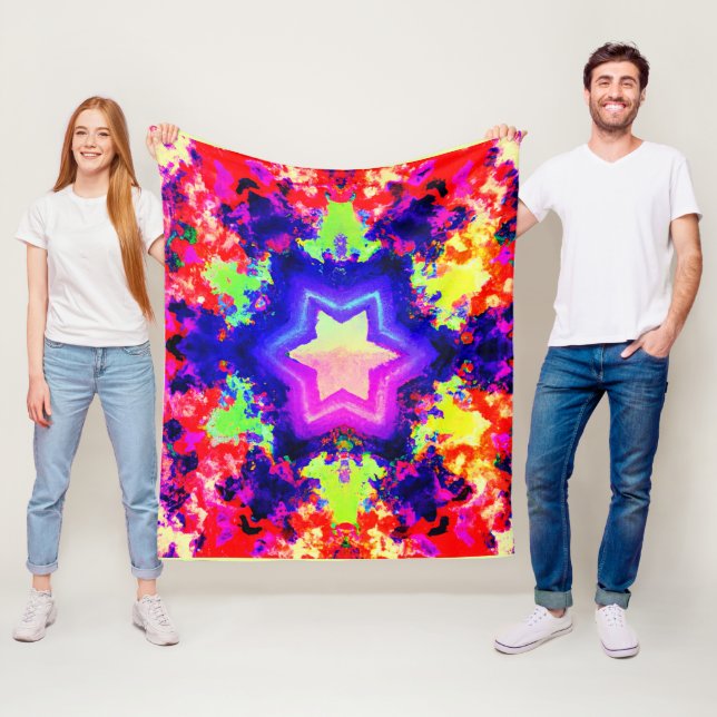Modern Colorful Pattern Design Fleece Blanket (In Situ)