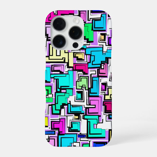 Modern Colorful Pattern Design Iphone Case (Back)
