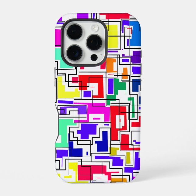 Modern Colorful Pattern Design Iphone Case (Back)