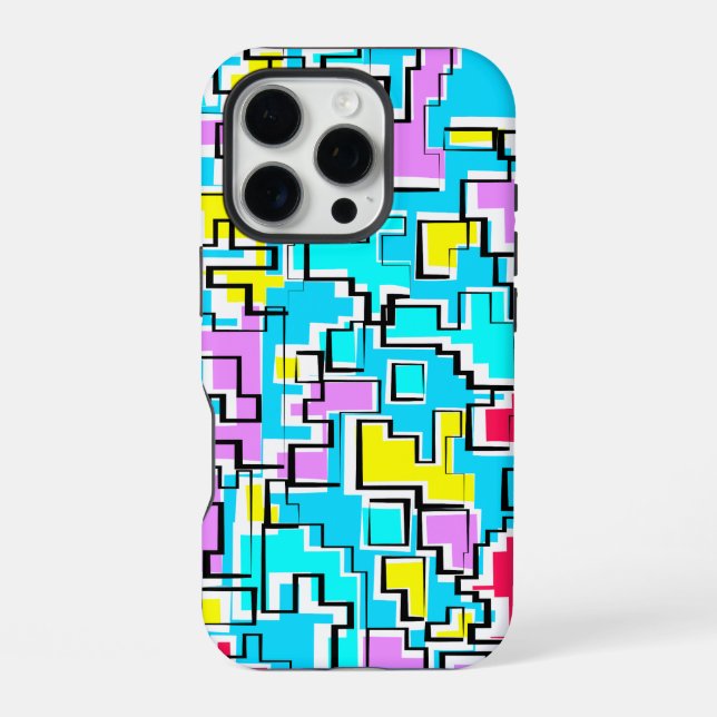 Modern Colorful Pattern Design Iphone Case (Back)