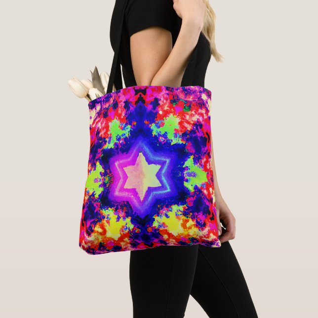 Modern Colorful Pattern Design Tote Bag (Close Up)