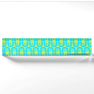 modern colorful pattern desk name plate