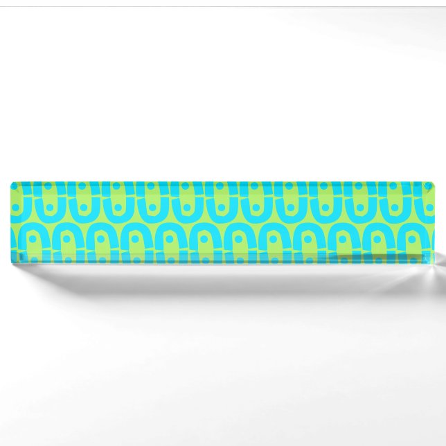 modern colorful pattern desk name plate (Front)