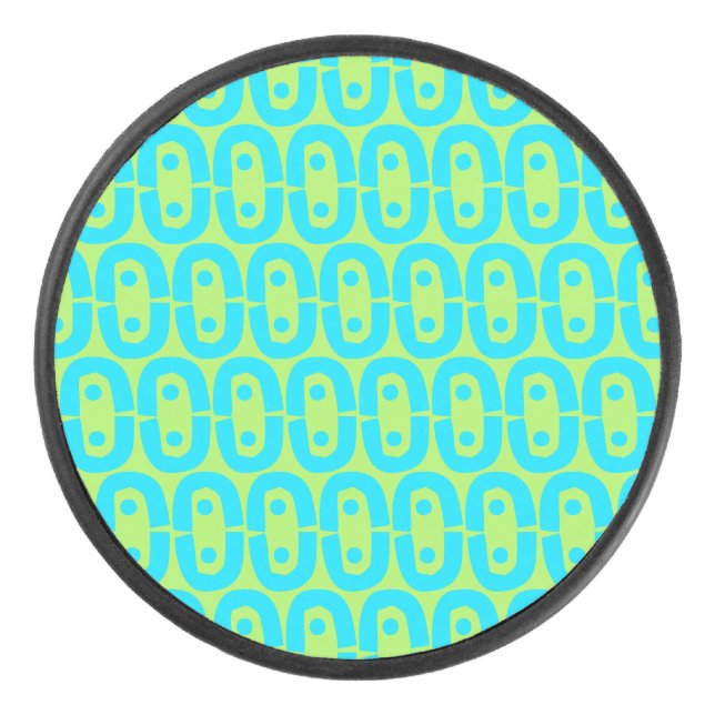 modern colorful pattern hockey puck (Front)