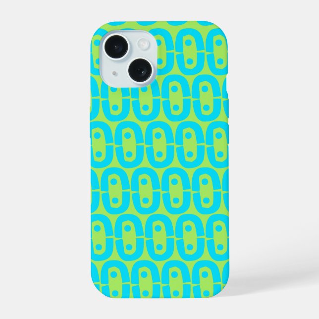 modern colorful pattern iPhone 15 case (Back)