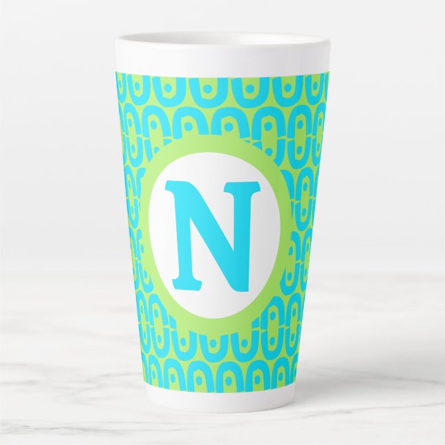 modern colorful pattern latte mug (Front)