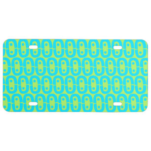 modern colorful pattern license plate