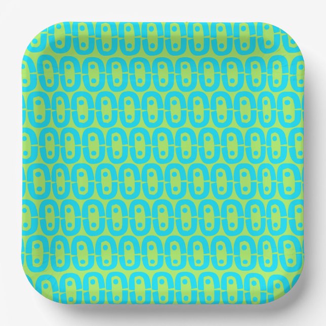 modern colorful pattern paper plates (Front)