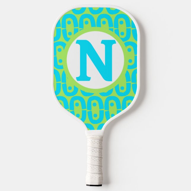 modern colorful pattern pickleball paddle (Back)