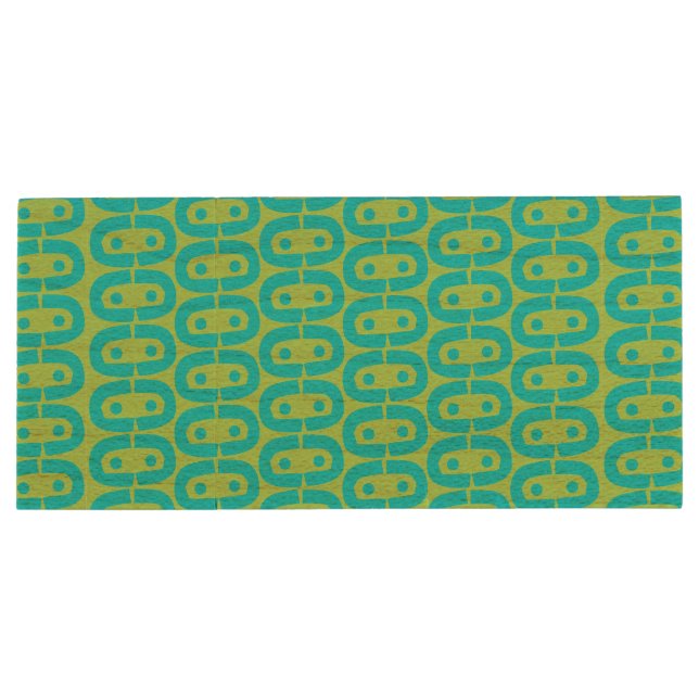 modern colorful pattern wood flash drive (Back)