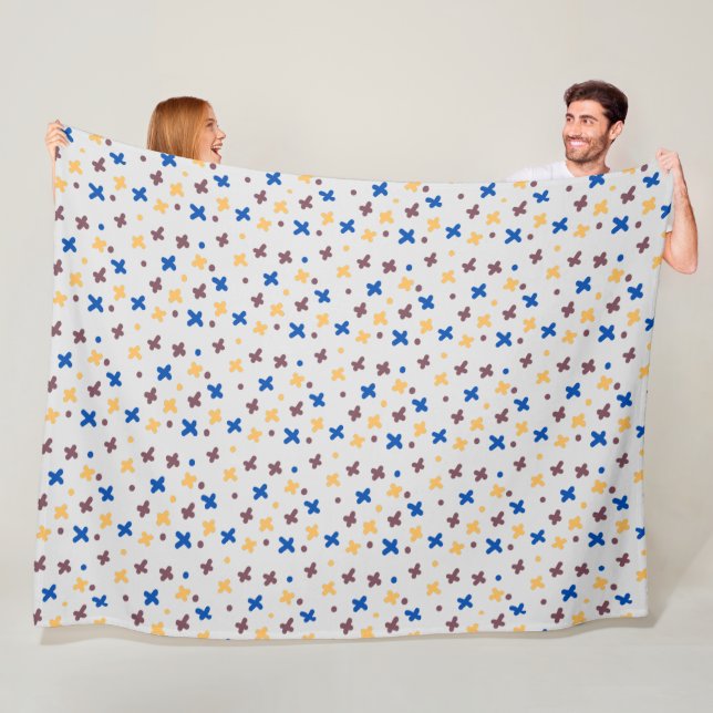 Modern Colorful Patterns Fleece Blanket (In Situ)