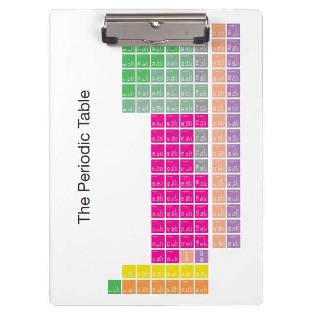 Modern Colorful Periodic Table Clipboard (Front)