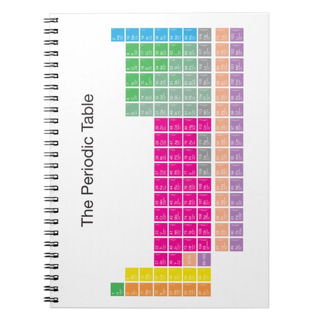 Modern Colorful Periodic Table Notebook (Front)