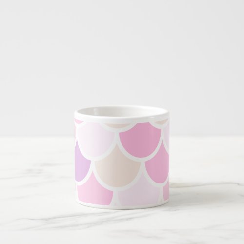 Modern Colorful Pink Mermaid Scales Pattern Espresso Cup