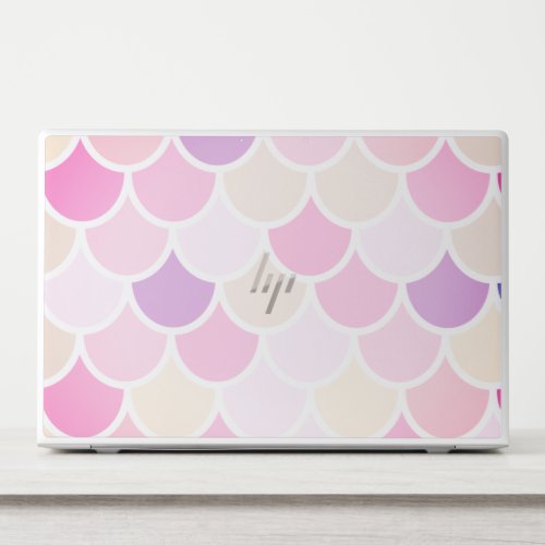 Modern Colorful Pink Mermaid Scales Pattern HP Laptop Skin