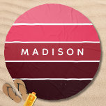 Modern Colorful Pinks Colorblock Personalized Name Beach Towel<br><div class="desc">Modern Colorful Pinks Colorblock Personalized Name Beach Towels features a simple, colorful and modern design in a color block pattern of pink and plum shades with your personalized name in modern script typography. Perfect gift for her for Christmas, birthday, Mother's Day and more whether girlfriend, sister, mother or friends. Created...</div>