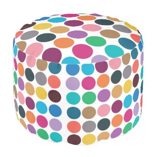 Modern Colorful Polka Dot  Pouf