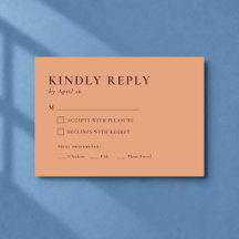 Modern Colorful Poppy Garden Wedding RSVP Card