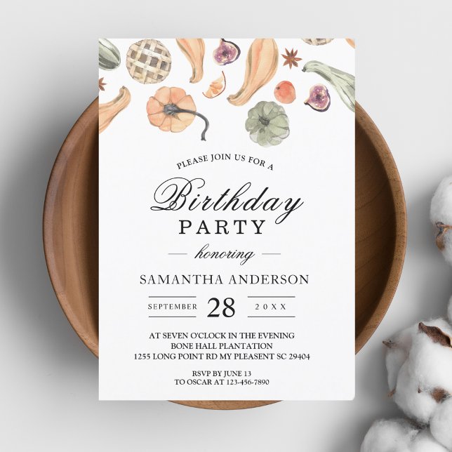 Modern Colorful Pumpkin Autumn  Invitation (Creator Uploaded)