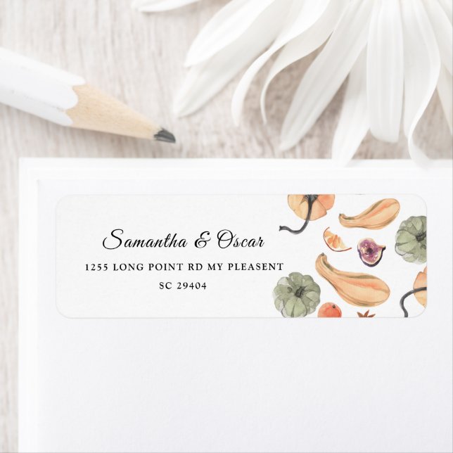 Modern Colorful Pumpkin Autumn  Label (Insitu)