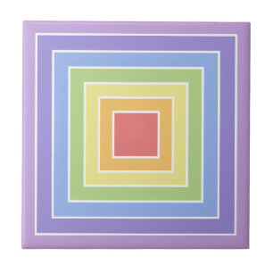Modern Colorful Rainbow Colors Pattern Ceramic Tile