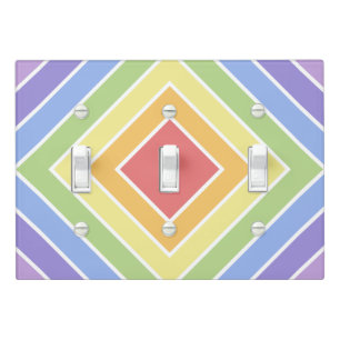 Modern Colorful Rainbow Colors Pattern Light Switch Cover