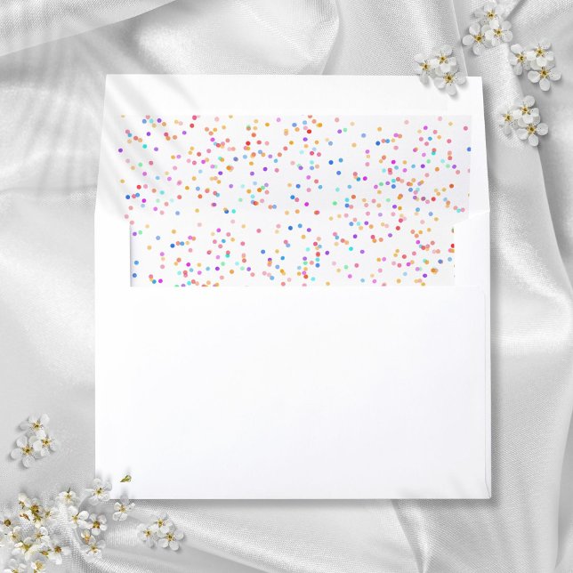 Modern Colorful Rainbow Confetti Envelope Liner (Modern Colorful Rainbow Confetti Envelope Liner)