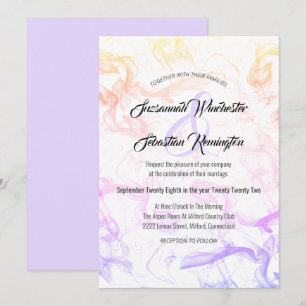 Modern Colorful Rainbow Mist Wedding Template