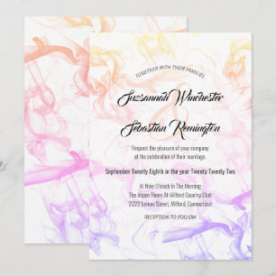 Modern Colorful Rainbow Mist Wedding Template