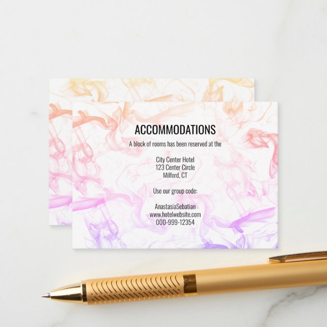 Modern Colorful Rainbow Mist Wedding Template (Front/Back In Situ)