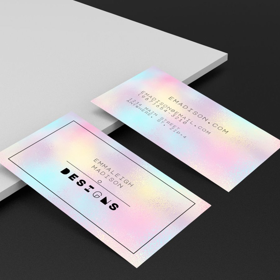 Modern Colorful Rainbow Playful Business Card