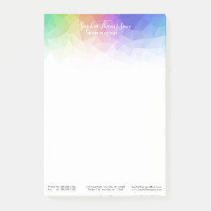 Modern Colorful Rainbow Polygonal - Post-it® Notes
