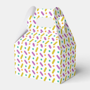 Modern Colorful Rainbow Sprinkles Birthday Party Favor Boxes